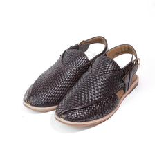 Handcrafted Woven Leather Peshawari Sandals