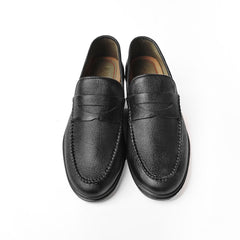 Classic Black Leather Penny Loafers