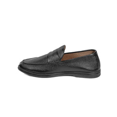 Classic Black Leather Penny Loafers