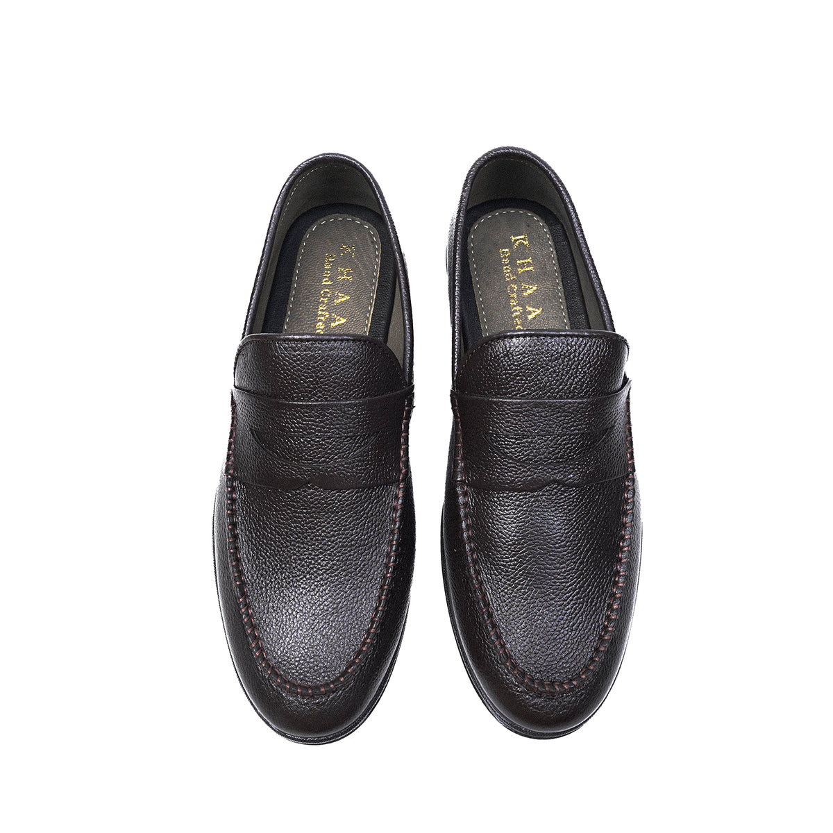 Classic Brown Leather Penny Loafers – Handcrafted Elegance
