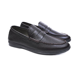 Classic Brown Leather Penny Loafers – Handcrafted Elegance
