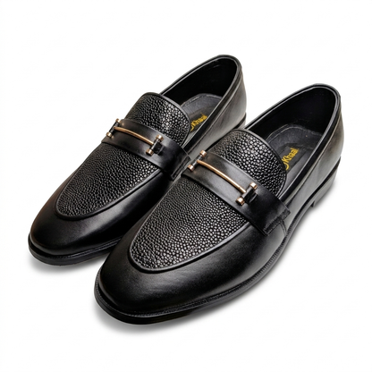 The Executive Pebble-Textured Horsebit Loafer