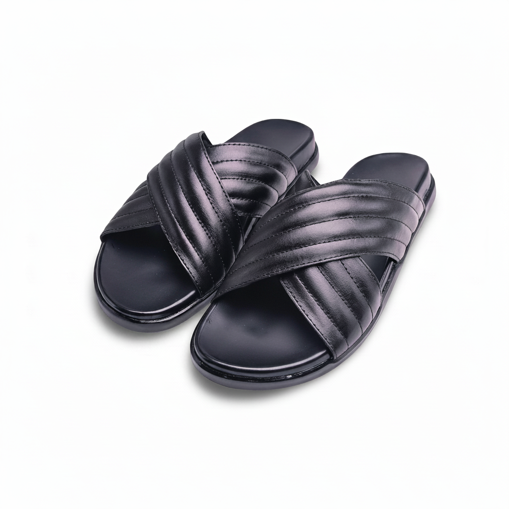 The Obsidian Cross-Strap Slide