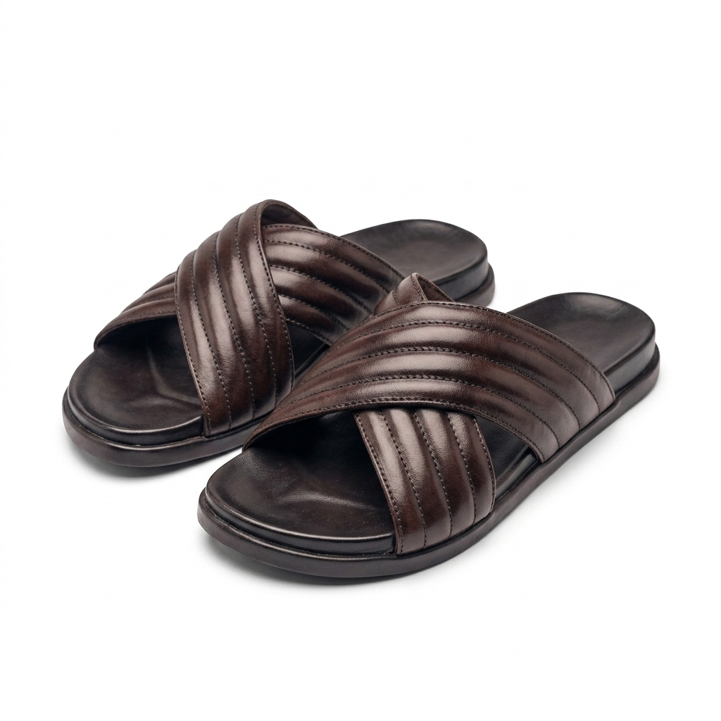The Quilted Leather Slide