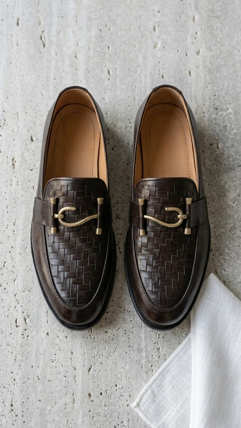 Woven Horsebit Loafers