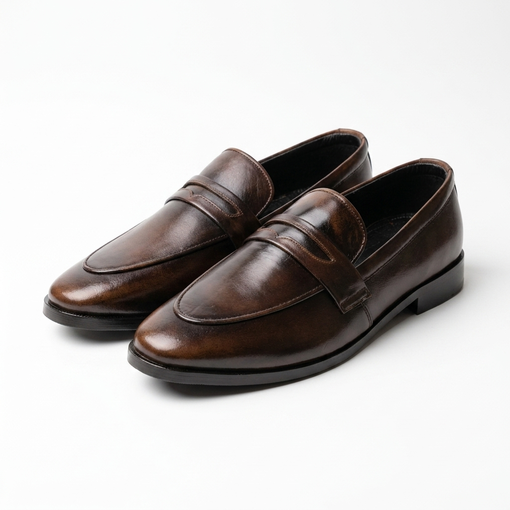 The Heritage Burnished Penny Loafers