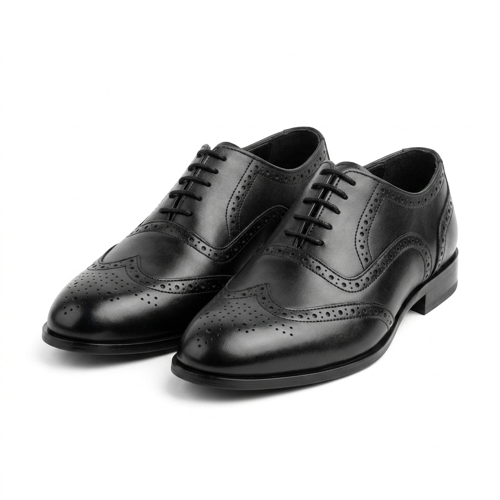 Premium Leather Wingtip Oxfords