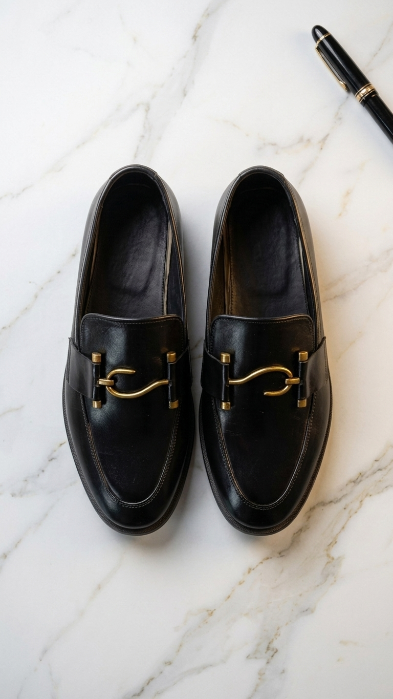 Heritage Brass-Bit Leather Loafers