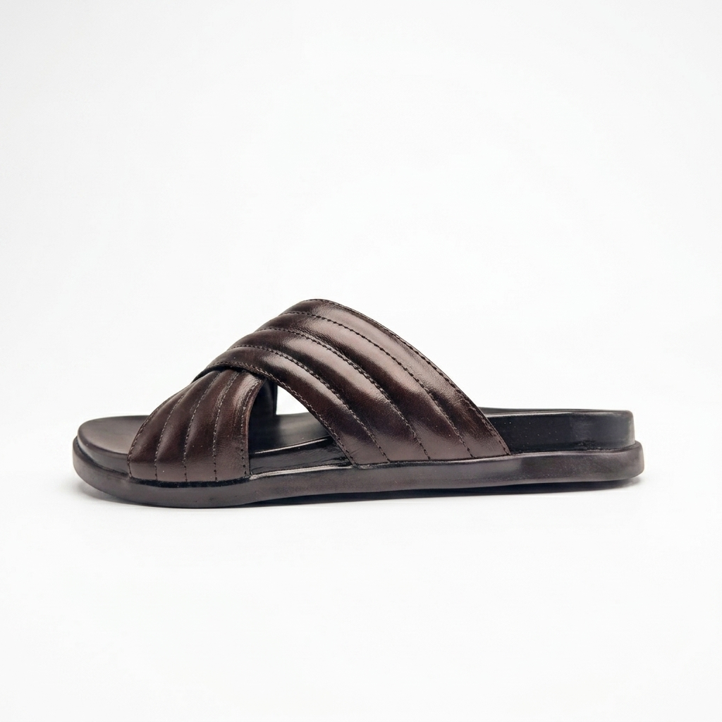 The Quilted Leather Slide